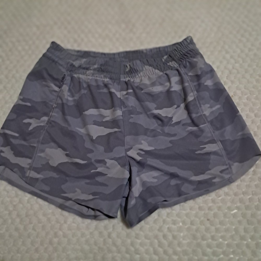 Athleta Gray Camouflage Athletic Shorts Kids Girl Size 16